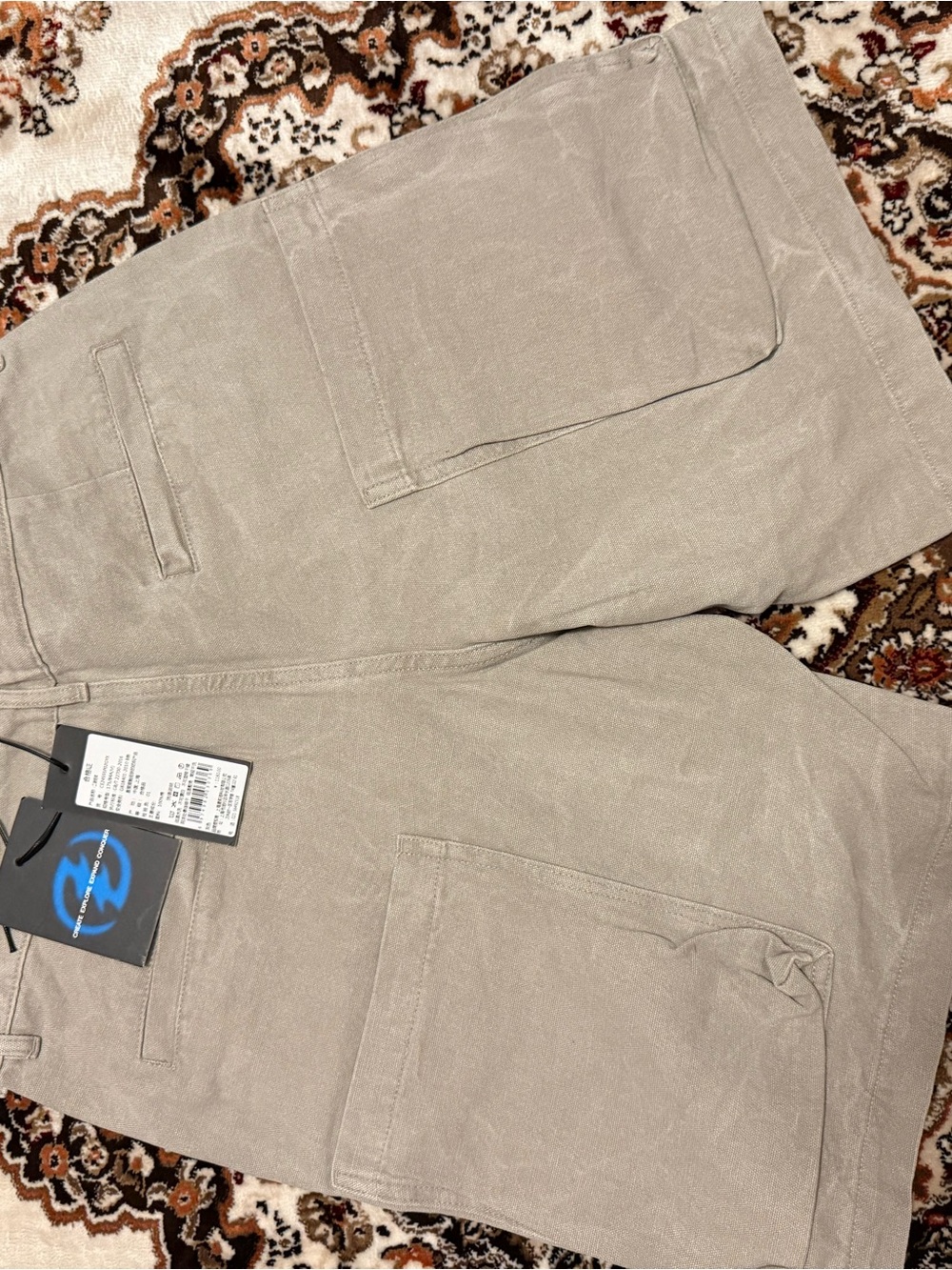 Men's Cargo Pants in Light Taupe with Utility Pockets